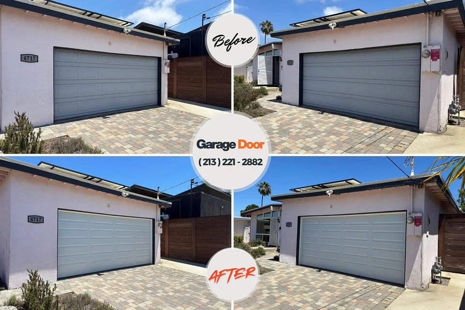 Before and after: garage door repair Drexel Hill, PA